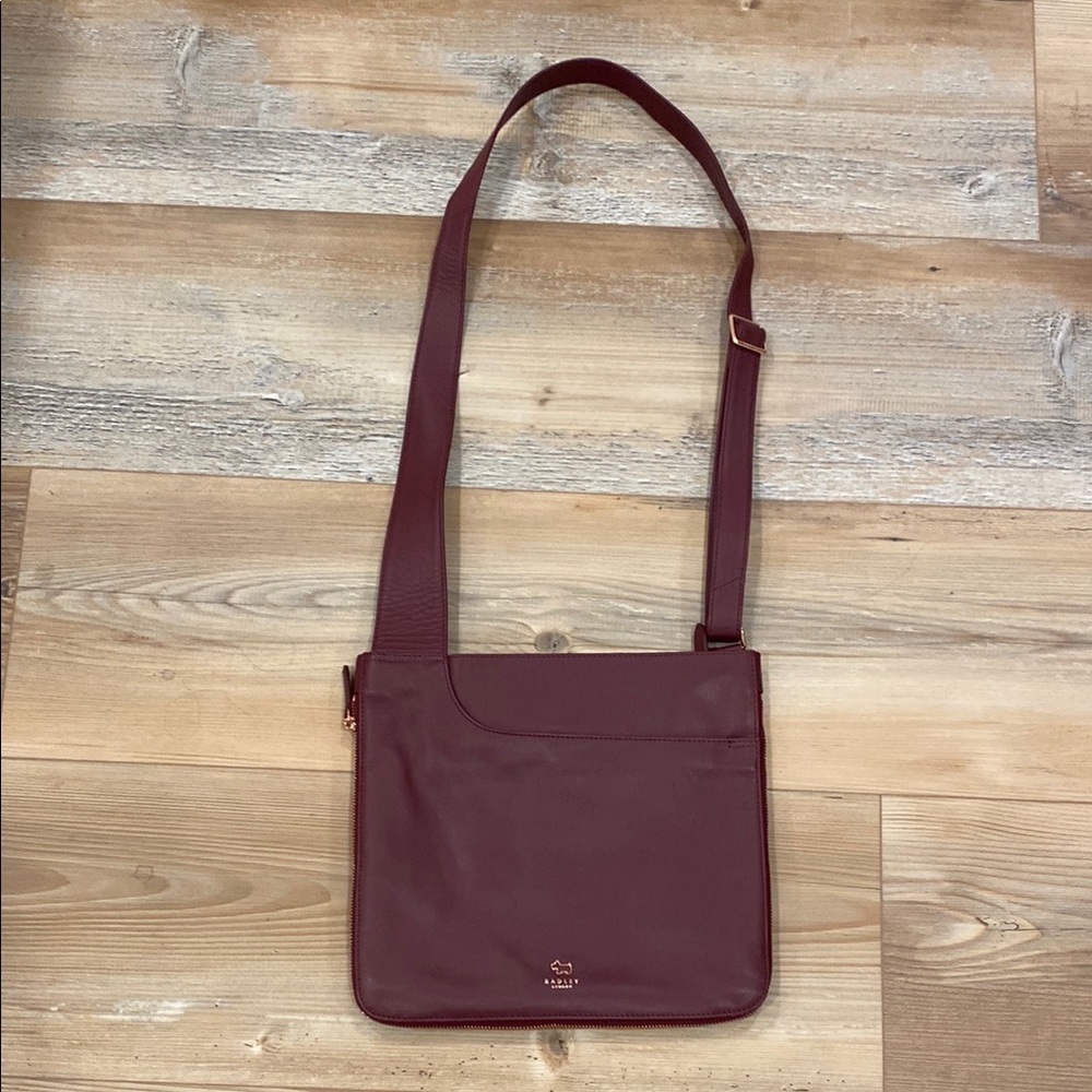Radley London Elegant Burgundy Crossbody Bag